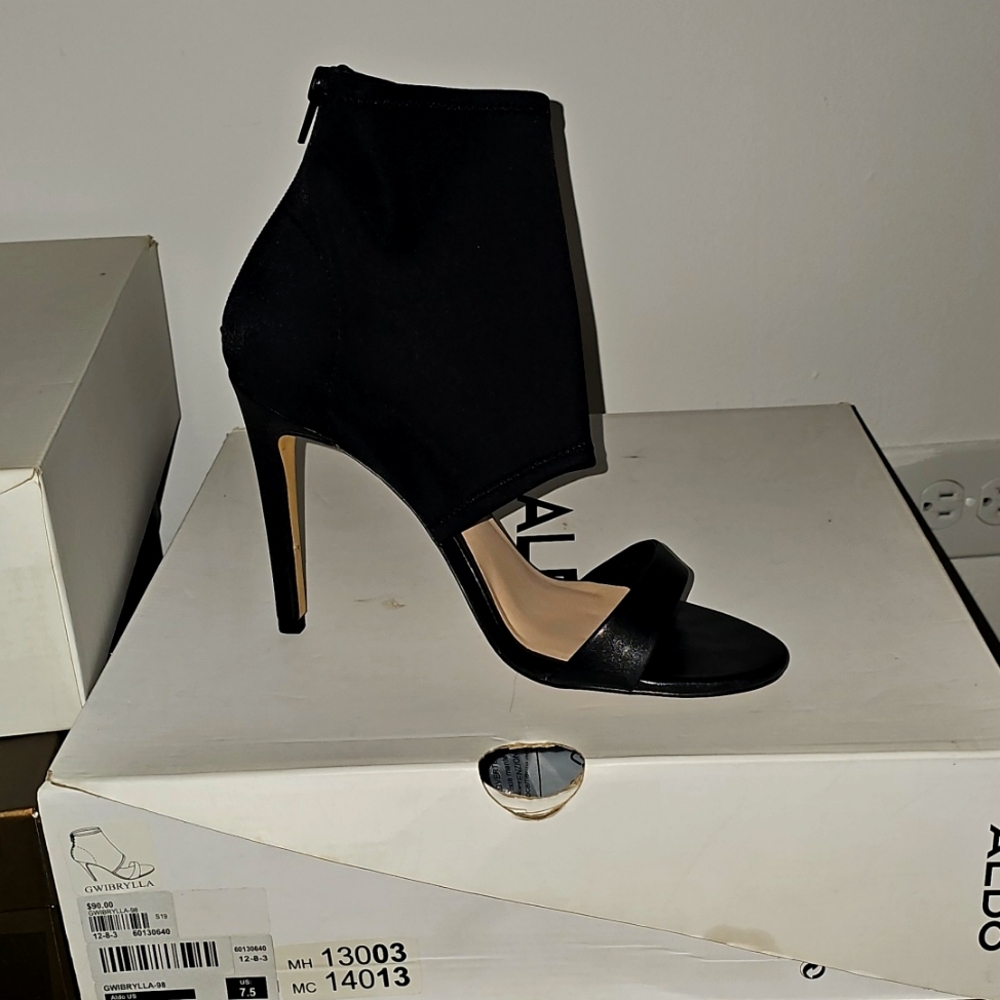 Peep toe booties crossover sandals